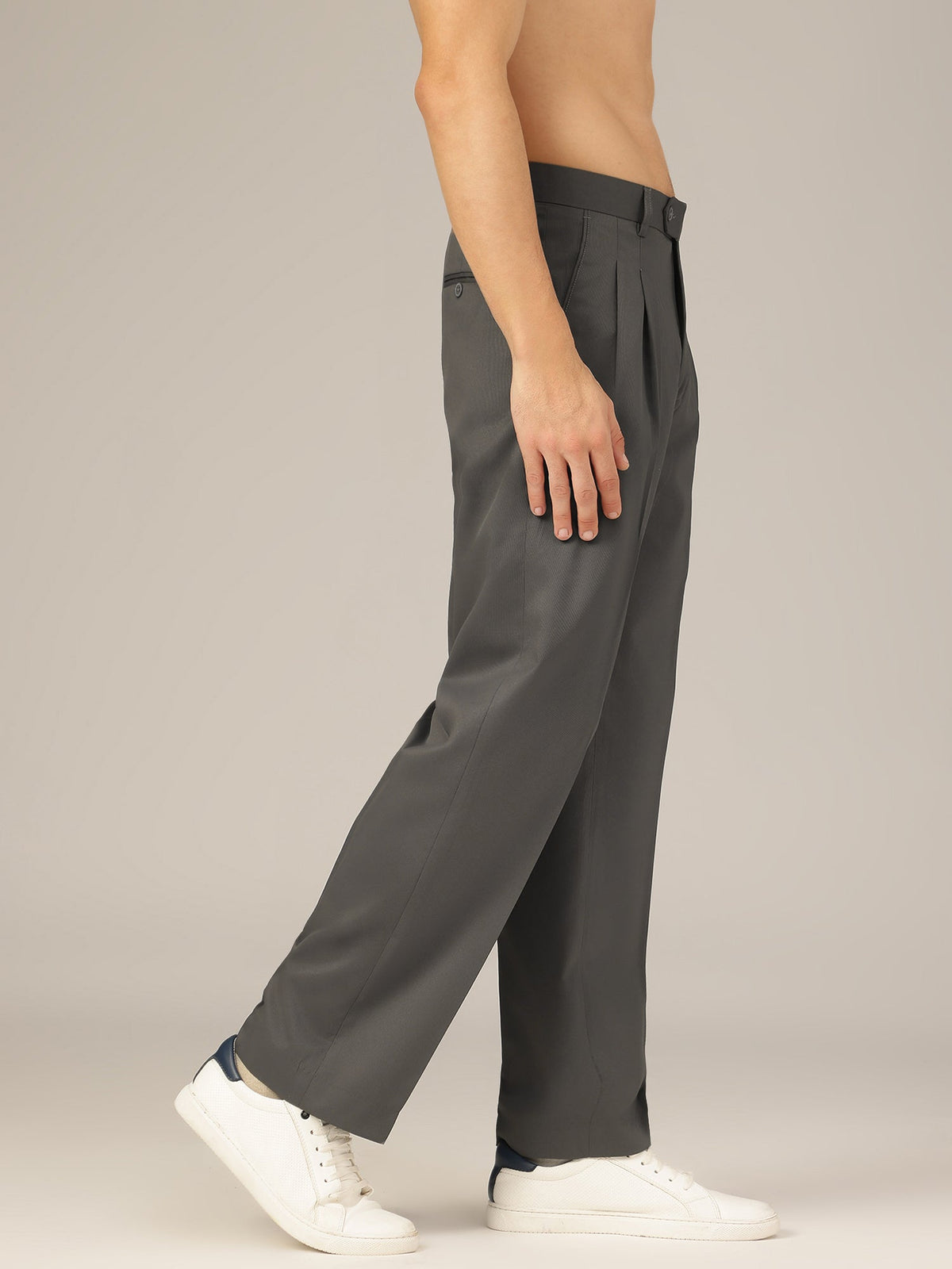 Korean Double Pleated Baggy Trouser