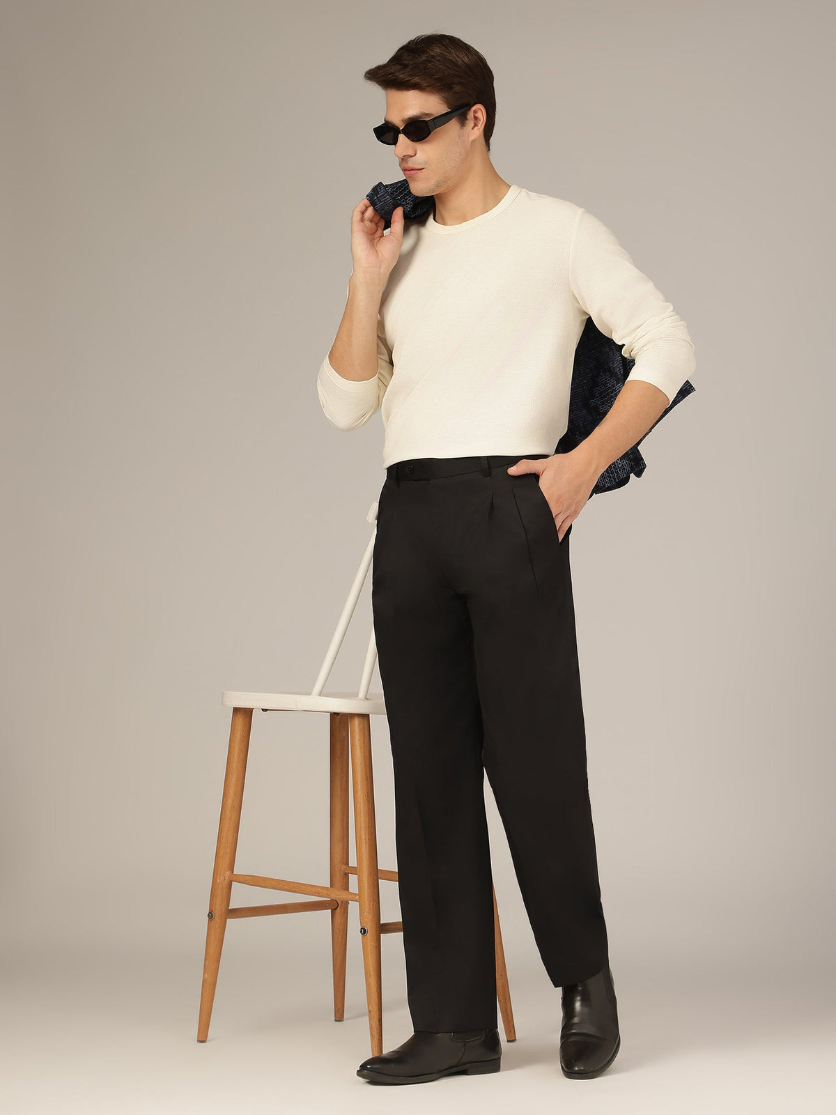 Korean Double Pleated Baggy Trouser