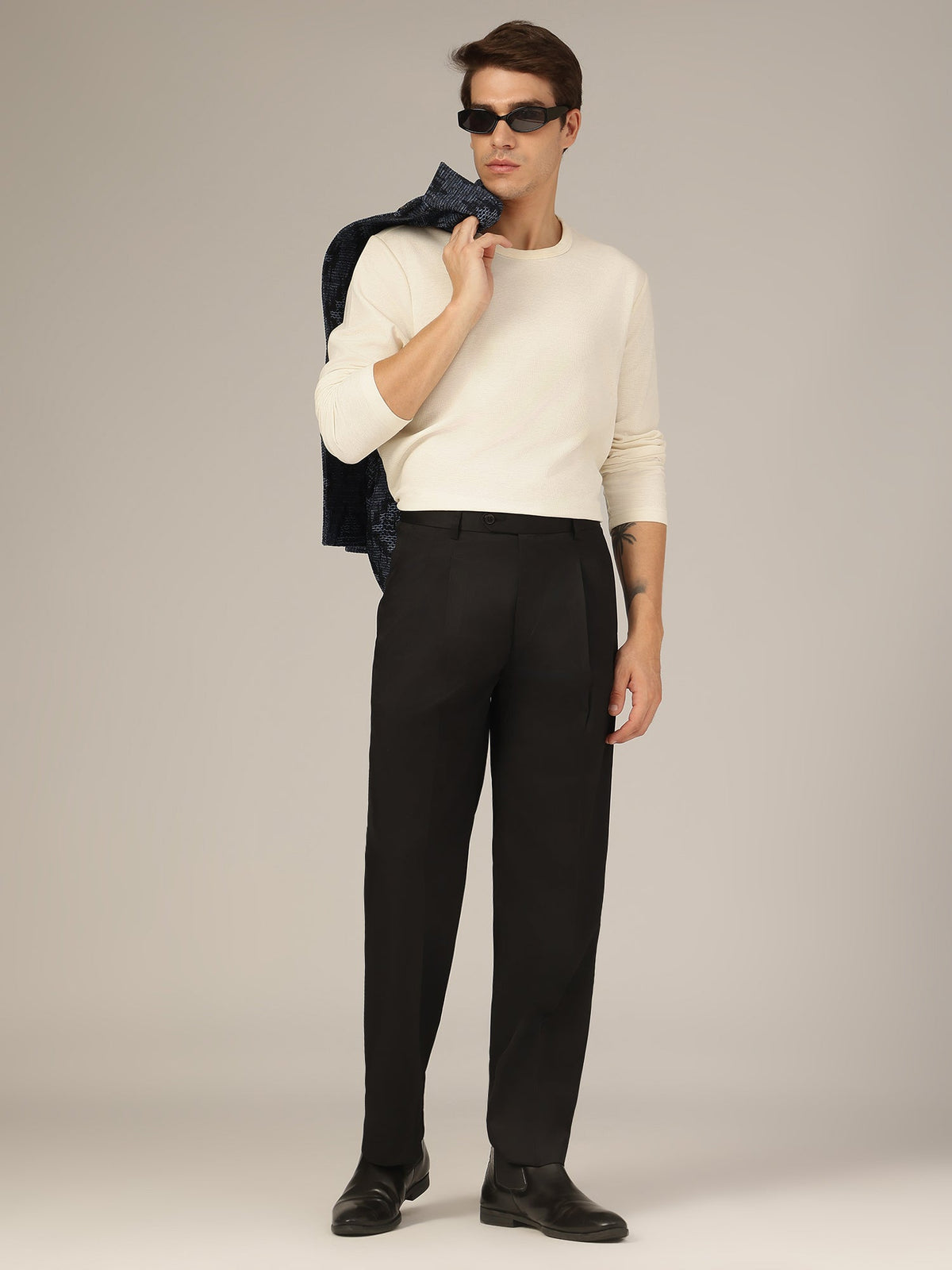 Korean Double Pleated Baggy Trouser