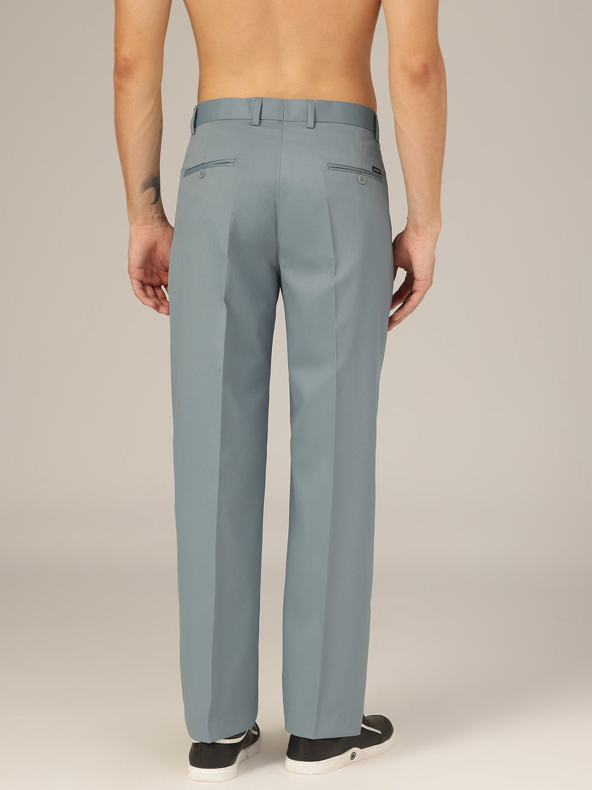 Textured Pleated Korean Trouser