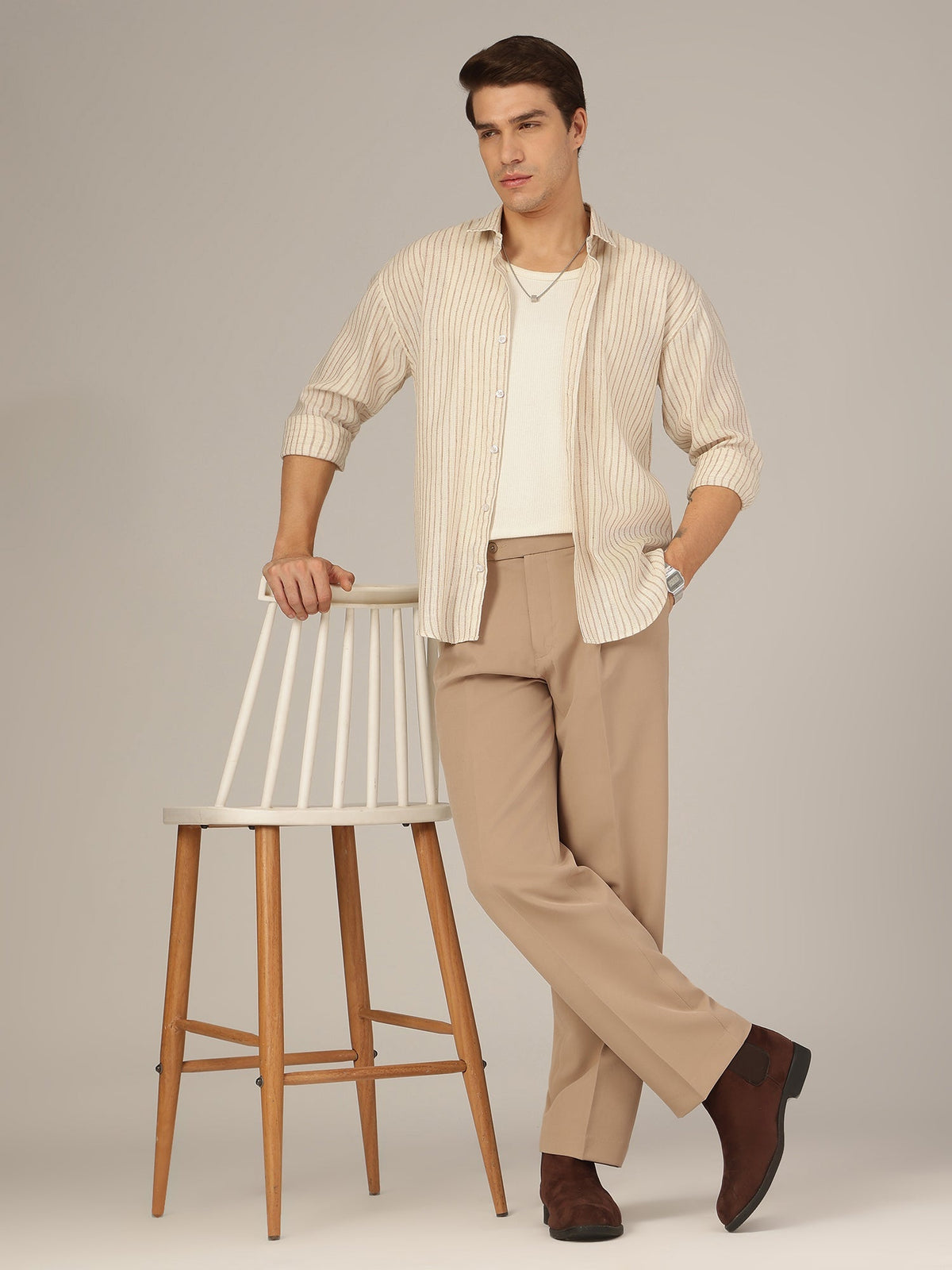 Inverted Pleated Korean Trouser