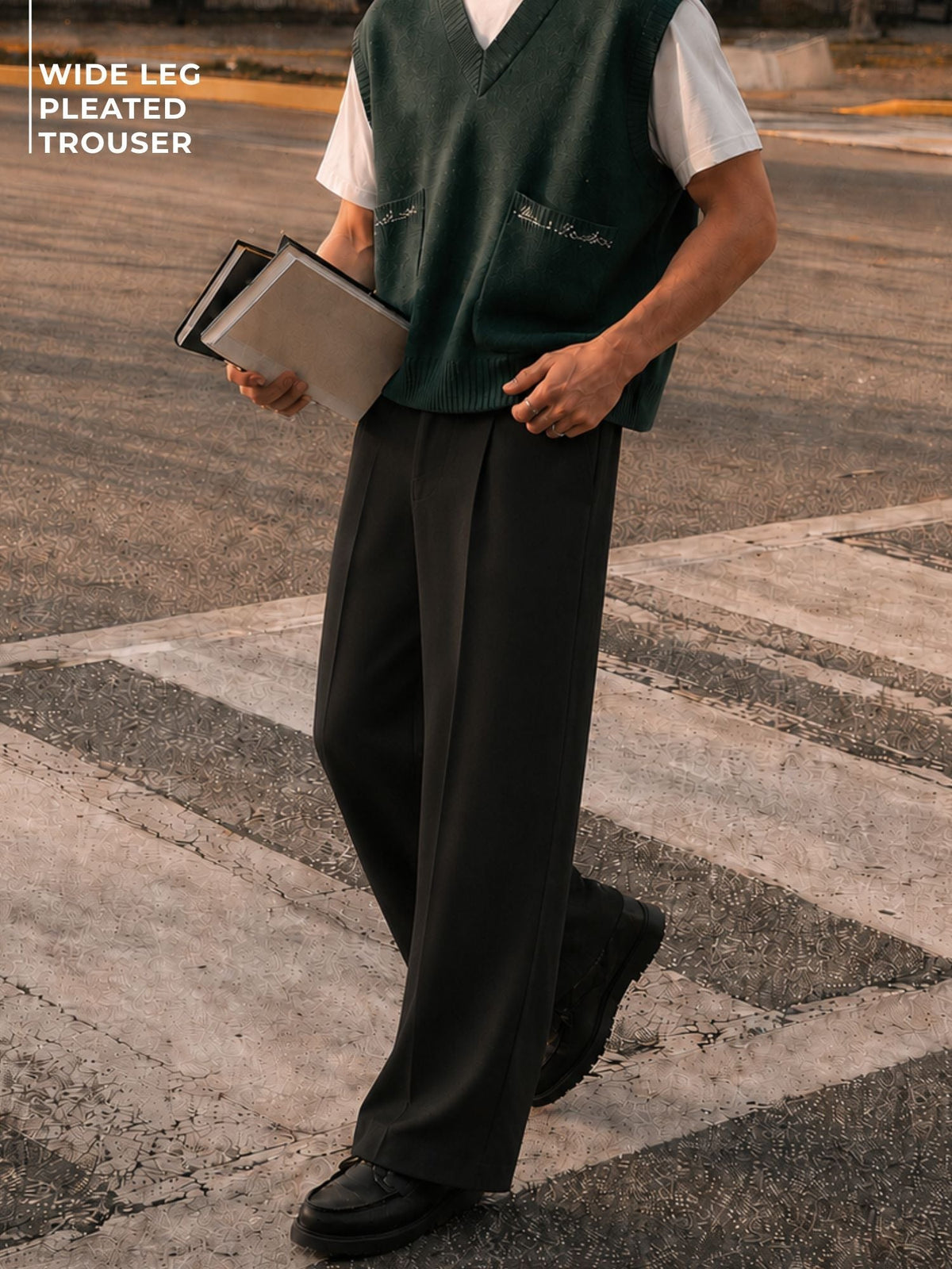 Korean Pleated Pant - Wide Leg