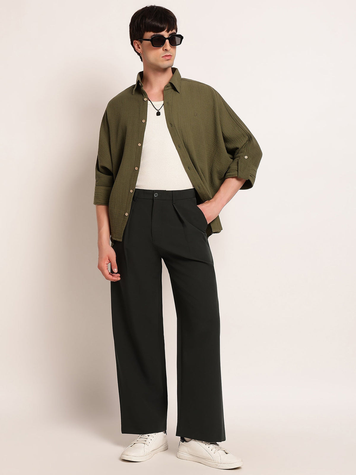 Korean Pleated Pant - Wide Leg