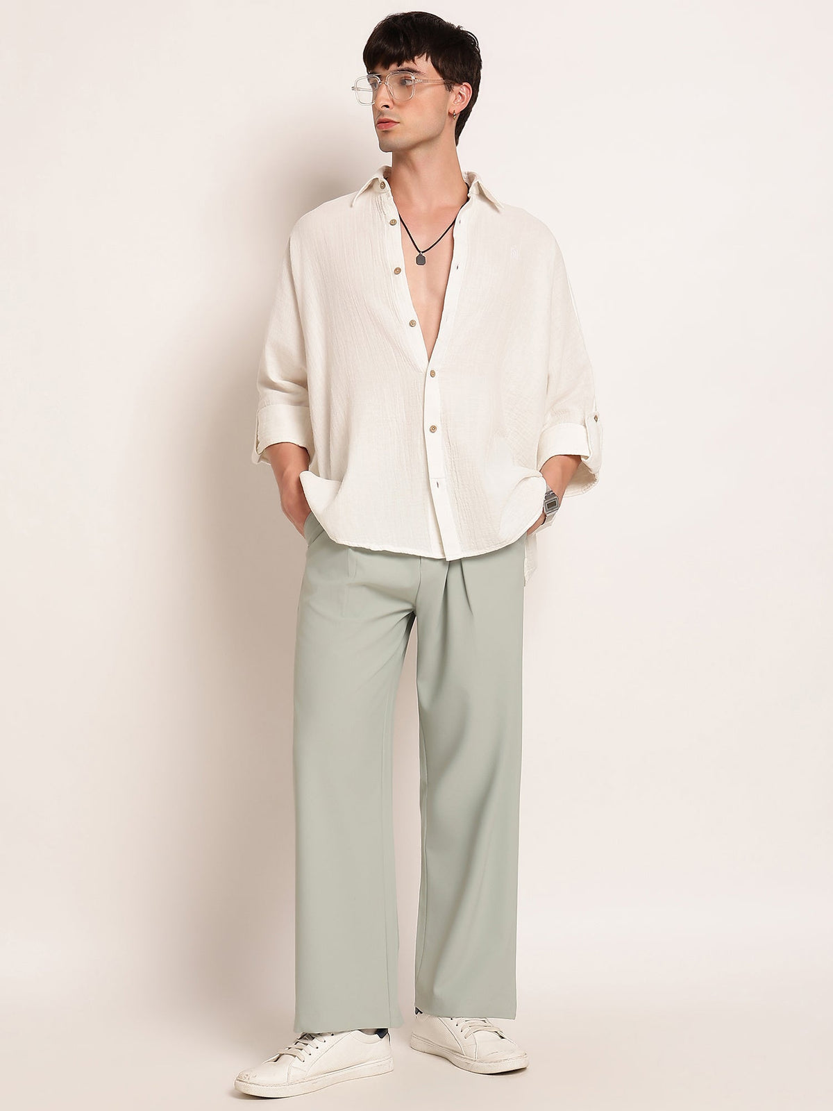 Korean Pleated Pant - Wide Leg
