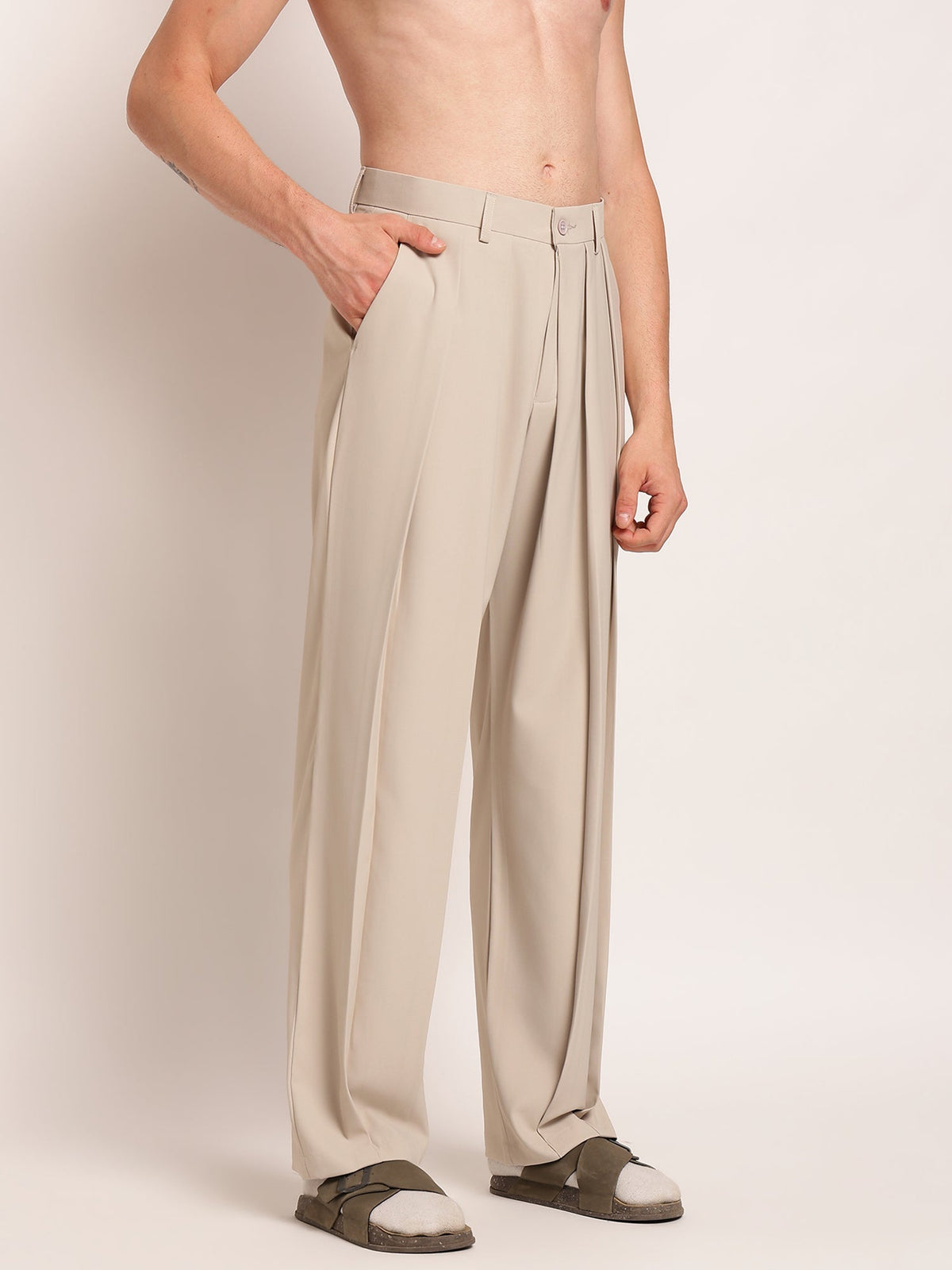 Japanese Three Pleated Trouser