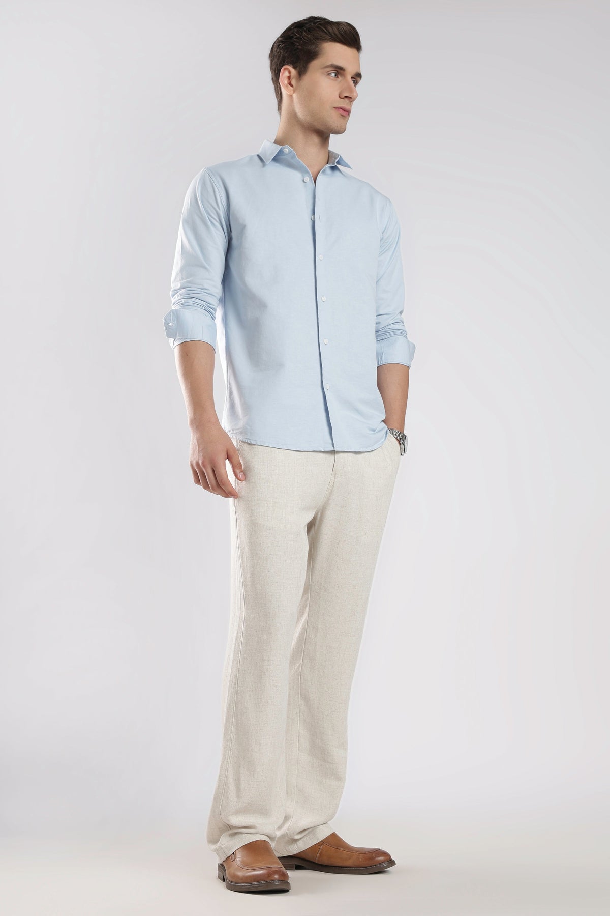 Relaxed fit Linen Pants Beige