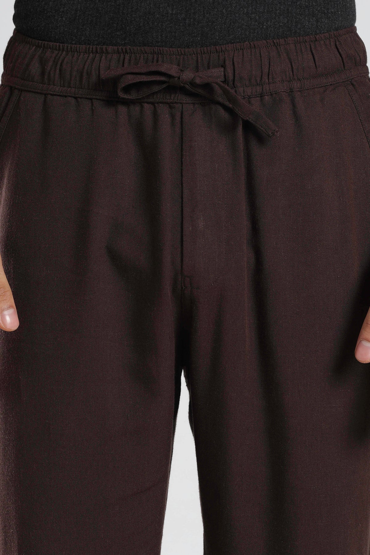 Relaxed Linen Pants Wet Brown