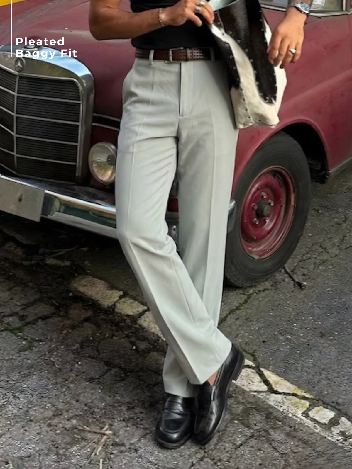 Korean Double Pleated Baggy Trouser